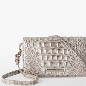 BRAHMIN. Minuet Petite Croc-Embossed Crossbody Bag. Pristine Melbourne. NWT.